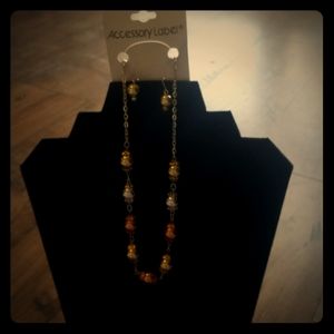 Matching necklace and earrings